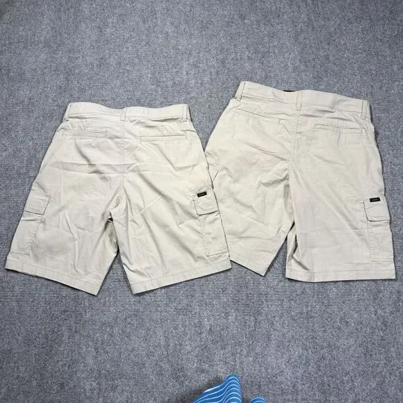 Lee Cargo Shorts Mens 32 Beige Khaki Active Stretch Motion Flex - Picture 2 of 10